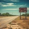 Journey Through the Desert: Discovering the Weathered Sign on the Open Road