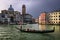 Journey through the Grand Canal. The streets of Venice. Italy.