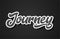 journey hand writing word text typography design logo icon