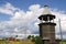 A journey through the Russian North. The village of Chukhcherema. tent bell tower.