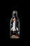 Journey to the Stars: Space Shuttle Embarked on a Cosmic Adventure, Encased in a Bottle Against a Black Background. created with