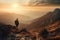 Journeying Through Majestic Peaks: A Hiker\\\'s Tale. Generative Ai.