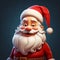 A jovial cartoon portrait of Santa Claus, exuding festive cheer. Generative AI.