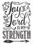 The Joy of the Lord is my Strength Calligraphy