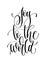 joy to the word - hand lettering inscription text to winter holiday
