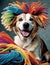 Joy Unleashed: A Hilarious Yarn-Wigged Dog\\\'s Delight