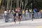 Joyce Chepkirui (Kenya) and Tirfi Tsegaye (ETH) runners races up the Heartbreak Hill