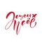 Joyeux Noel vector calligraphic Christmas hand written text on french. Xmas holidays lettering for greeting card, poster