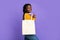 Joyful African Female Posing With Blank Tote Bag With Mockup For Design