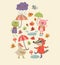 Joyful autumn Cute autumn background