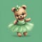 Joyful bear ballet clipart