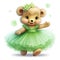 Joyful bear ballet clipart