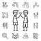 Joyful boys icon. Detailed set of friendship icons. Premium quality graphic design. One of the collection icons for websites, web