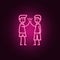 joyful boys icon. Elements of Friendship in neon style icons. Simple icon for websites, web design, mobile app, info graphics