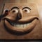 Joyful Cartoon Face Rug With Coffee Cup, Inspired By Mike Campau