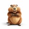 Joyful Cartoon Groundhog 3d Pixar Beaver Illustration