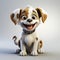 Joyful Cartoon Puppy dog with Big Eyes.