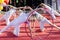 Joyful Celebration of World Dance Day: Cute Little Girls Hoop Dancing on Stage