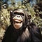 Joyful Chimp: A Portrait of a Laughing Chimpanzee - generative ai