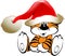 Joyful Christmas tiger