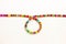 Joyful Colors of Old Jewellery Beads Necklace Handmade Souvenir White Background