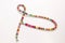 Joyful Colors of Retro Jewelery Beads Multi Colored Home Made Chain Presentation