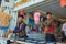 Joyful dondurma ice-cream seller dressed in traditional Turkish costume