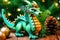 Joyful Green Dragon Toy - New Year 2024 Mascot - Generative AI