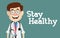 Joyful Healthy Doctor Face Expression Vector