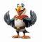 Joyful And Optimistic Falcon Character For Game