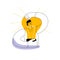 A joyful person embraces a glowing light bulb.