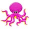Joyful pink octopus