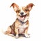Joyful And Playful Calico Chihuahua Illustration