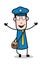 Joyful - Postman Cartoon Courier Guy Vector Illustration