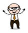 Joyful - Retro Cartoon Office old Boss Man Vector Illustration