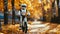 Joyful Ride: Emotionally Intelligent Robot Cycling Through Autumn Bliss