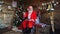 Joyful Santa Claus captures Christmas treer