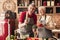 Joyful Senior Couple Cooking At Camera, Recording Culinary Video In Kitchen