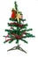 Joyful studio shot of a Christmas tree with colorful ornaments,