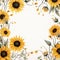 Joyful sunflower border