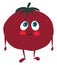 Joyful tomato, vector or color illustration