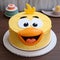 Joyful Toy Duck Gelato Face Cake With Comic Cartoon Design