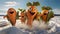 Joyful Veggie Bunch: Carrots with Delightful Smiles