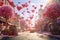 Joyful and Vibrant Valentines Day Street