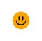 Joyful yellow smiley. Happy smiling emotion of good mood