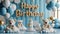 Joyous celebration: a heartfelt and adorable happy birthday greeting card specially designed for a beloved baby, filled