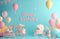 Joyous celebration: a heartfelt and adorable happy birthday greeting card specially designed for a beloved baby, filled