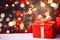 Joyous Holiday Celebration with Gift Boxes. Generative AI