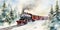 Joyous Journey: A Snowy Train Adventure through Glittering Fores