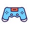 Joystick color line icon. Input device. Home leisure. Isolated vector element.